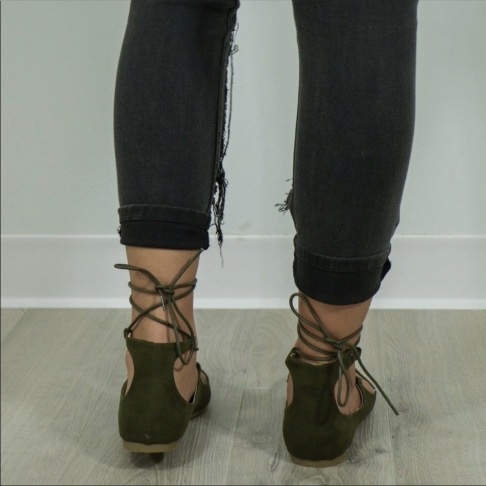Lace Up Ballet Flats - Picture 5 of 6